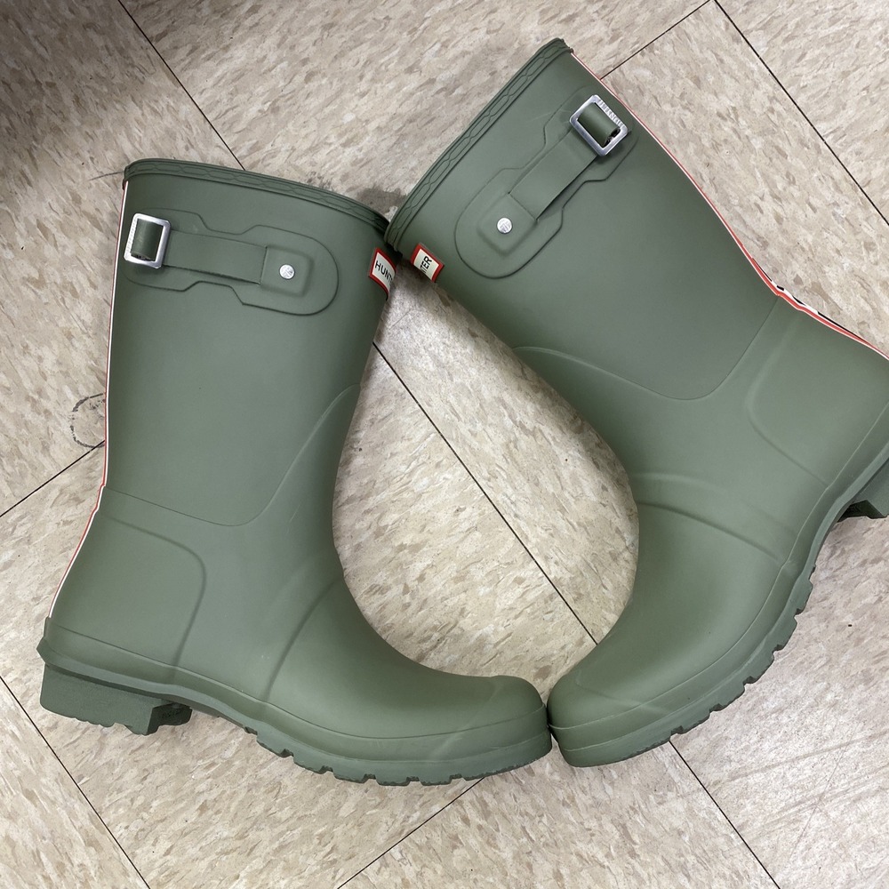 Hunter Boots Womens Size 11 US Green Original Play Tall Rain Waterproof Natural - Picture 10 of 14